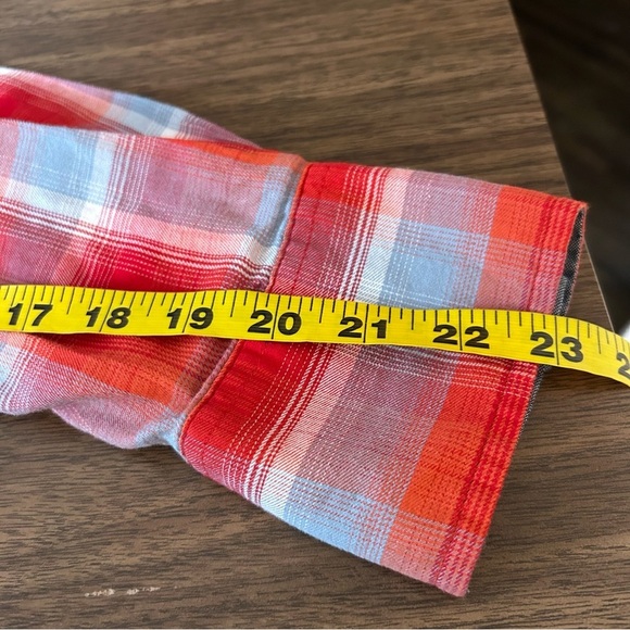 ❤️ Wrangler Retro Red and Blue Plaid Men's Shirt XL - Picture 12 of 12